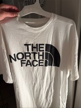 The North Face White Tee with Black Logo